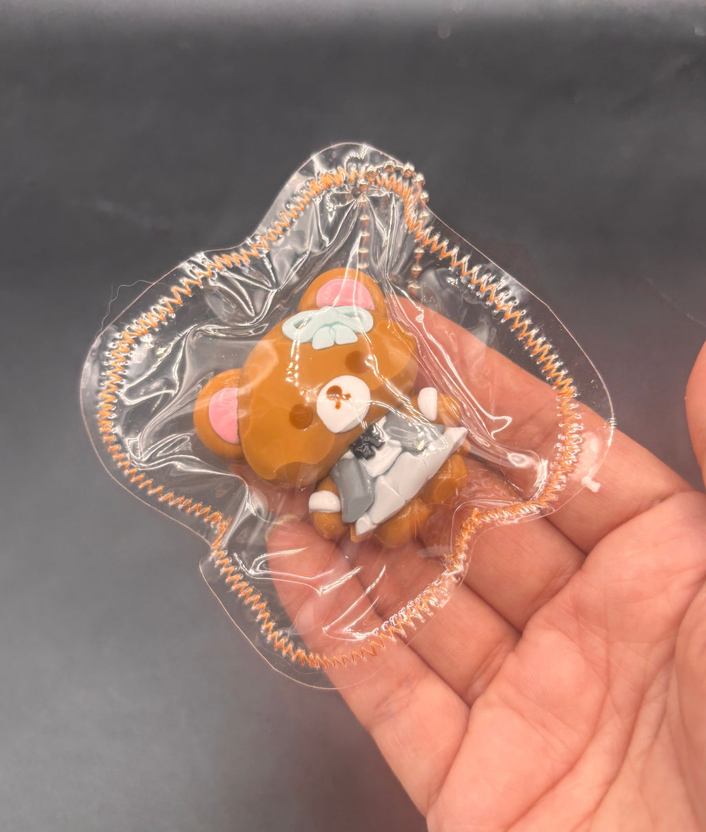 Cute mini bear keychain taba squishy