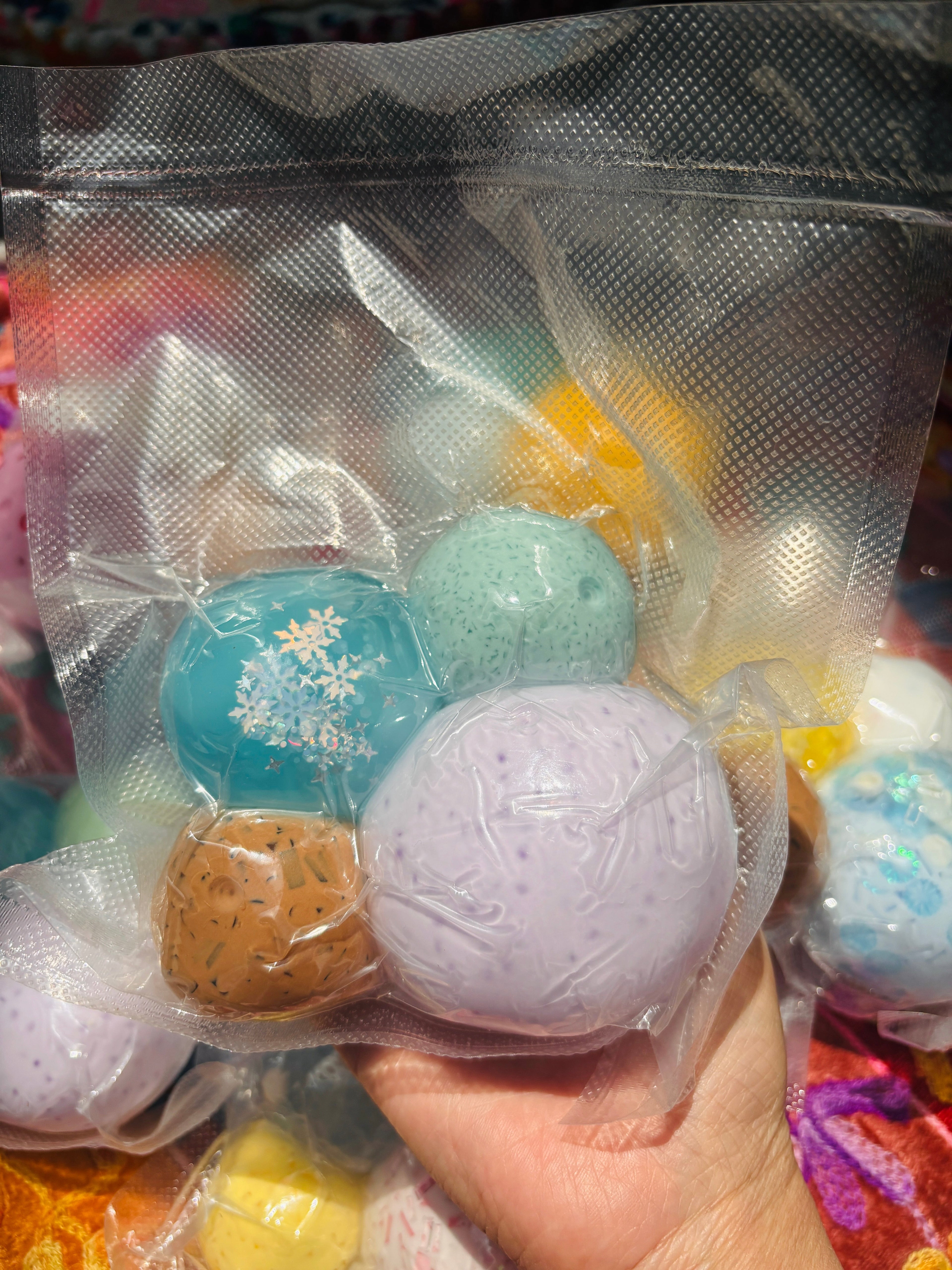 NEW stressballs variety pack (4pcs) random (zip tie)