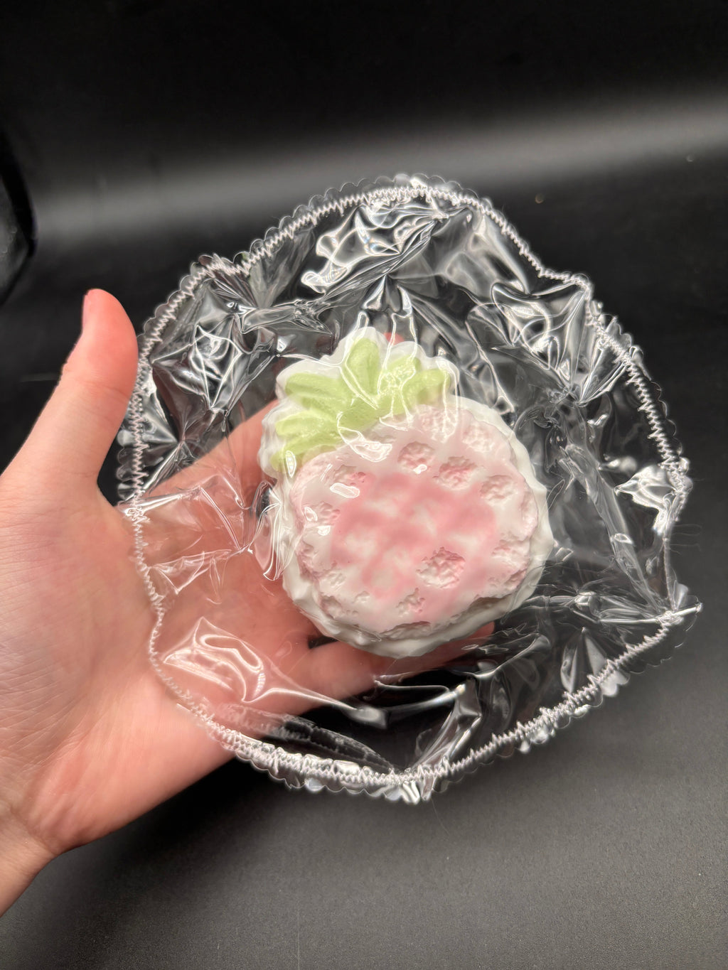 frozen butter textured pink pineapple cake (read des!) Taba Squishy Toy