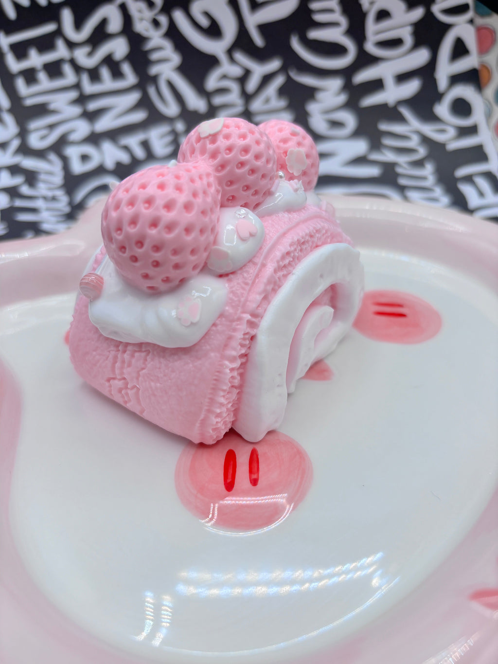 Strawberry Cake Roll Food Squishies Toy