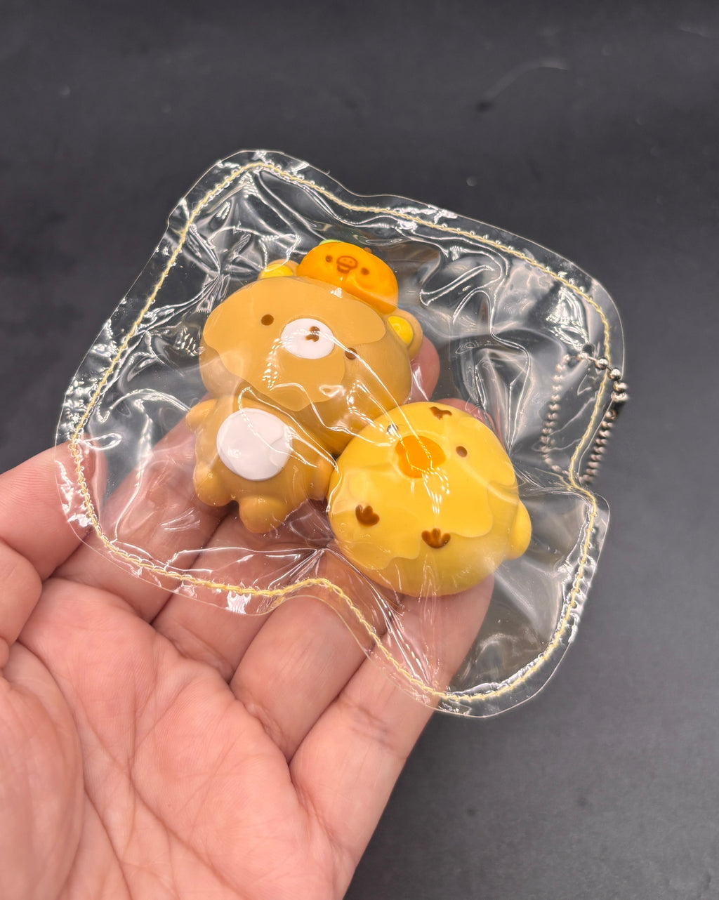 Mini keychain bear and chick set taba squishy