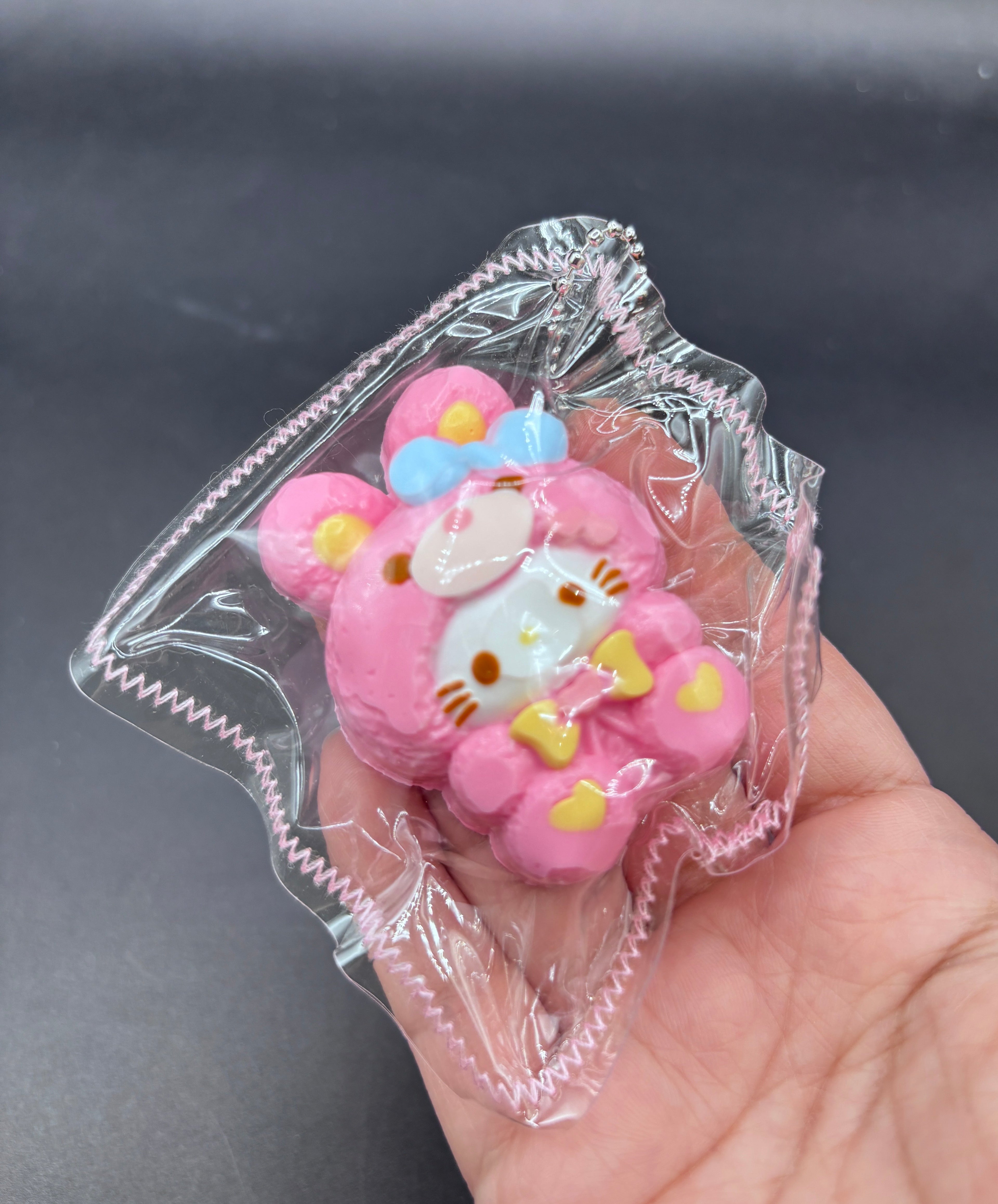 Bunny kitty mini  taba squishy keychain