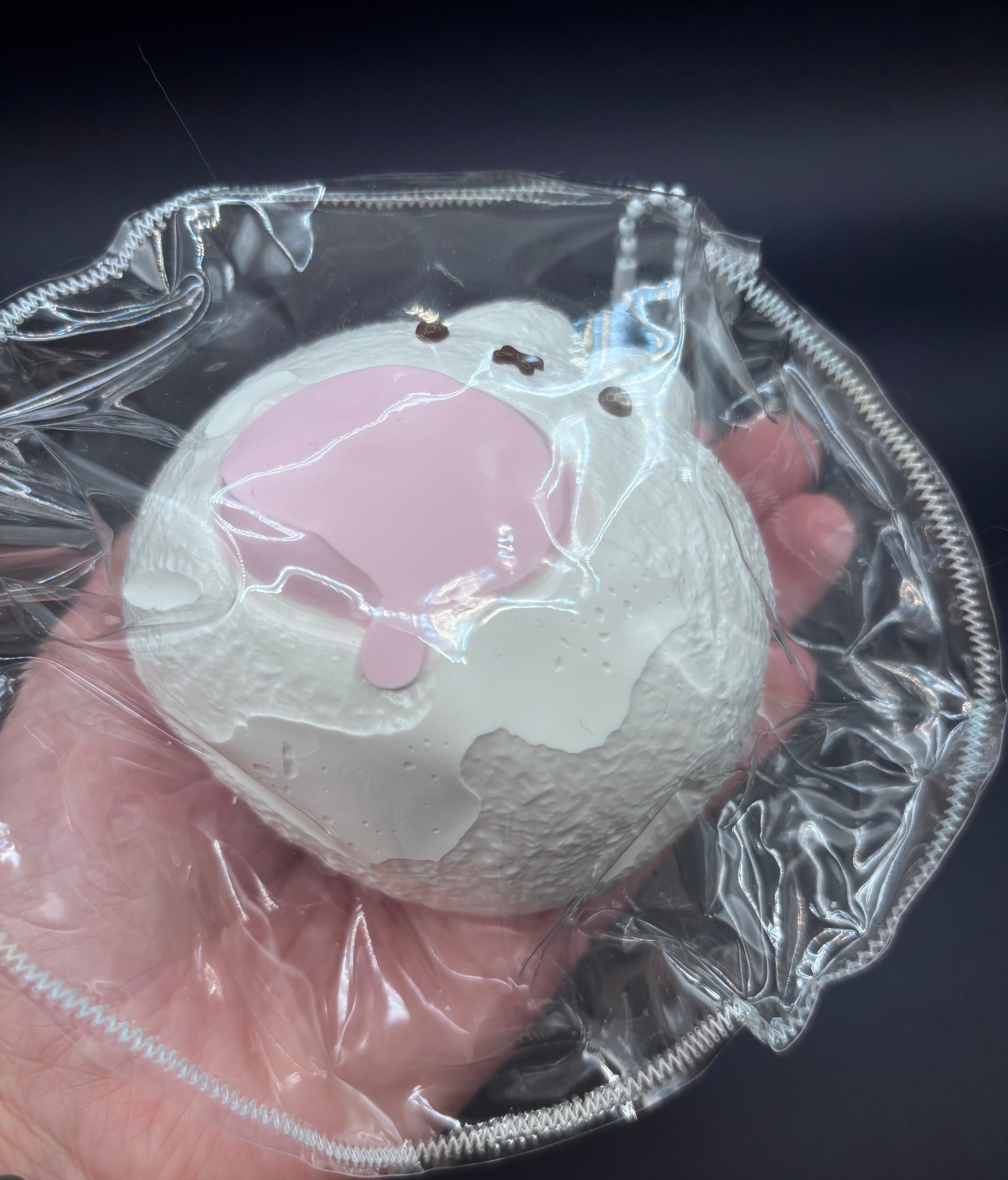 Water x cream large super soft pink bun taba Taba squishy toy