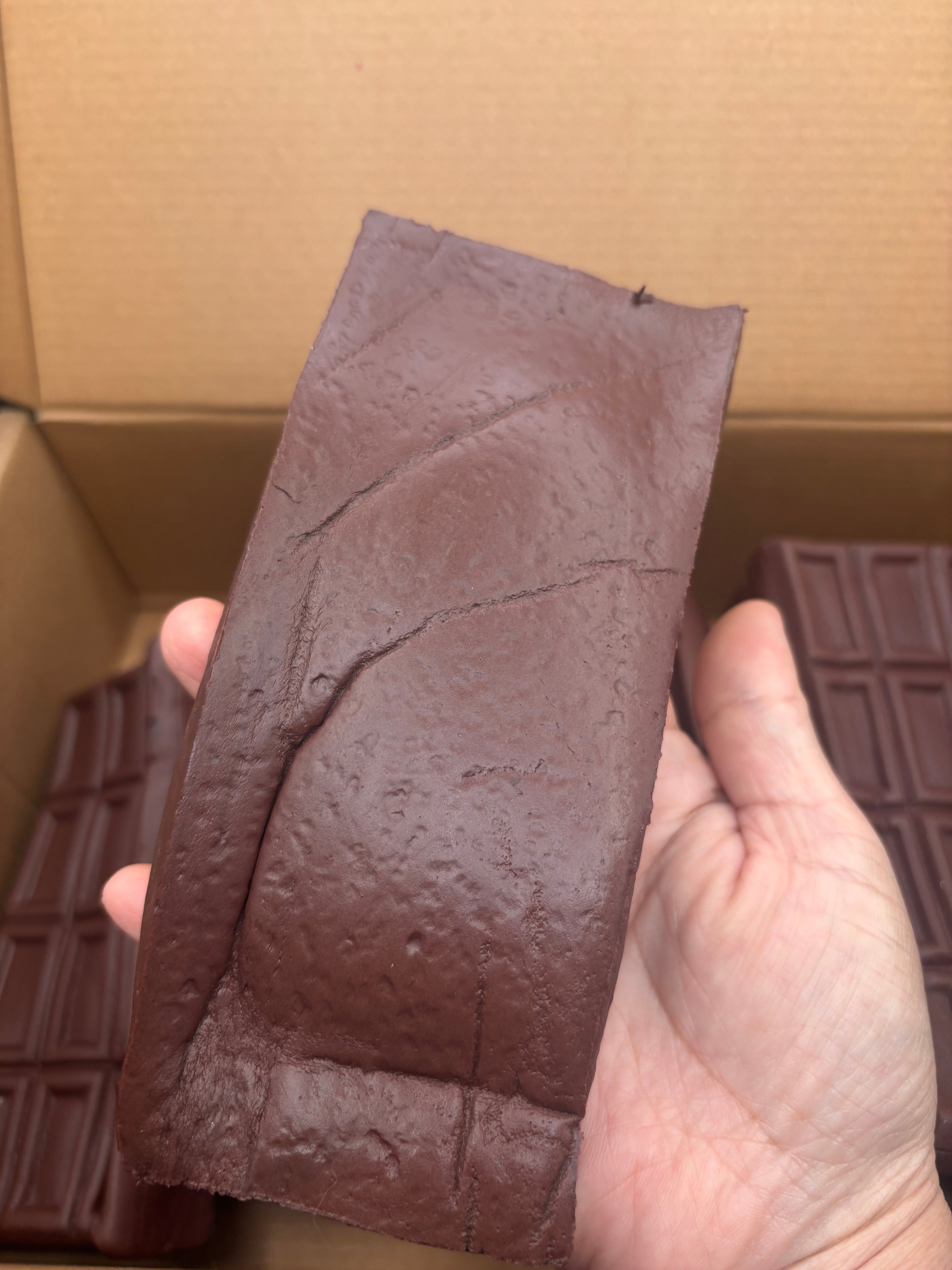 Defective foam slow rise chocolate