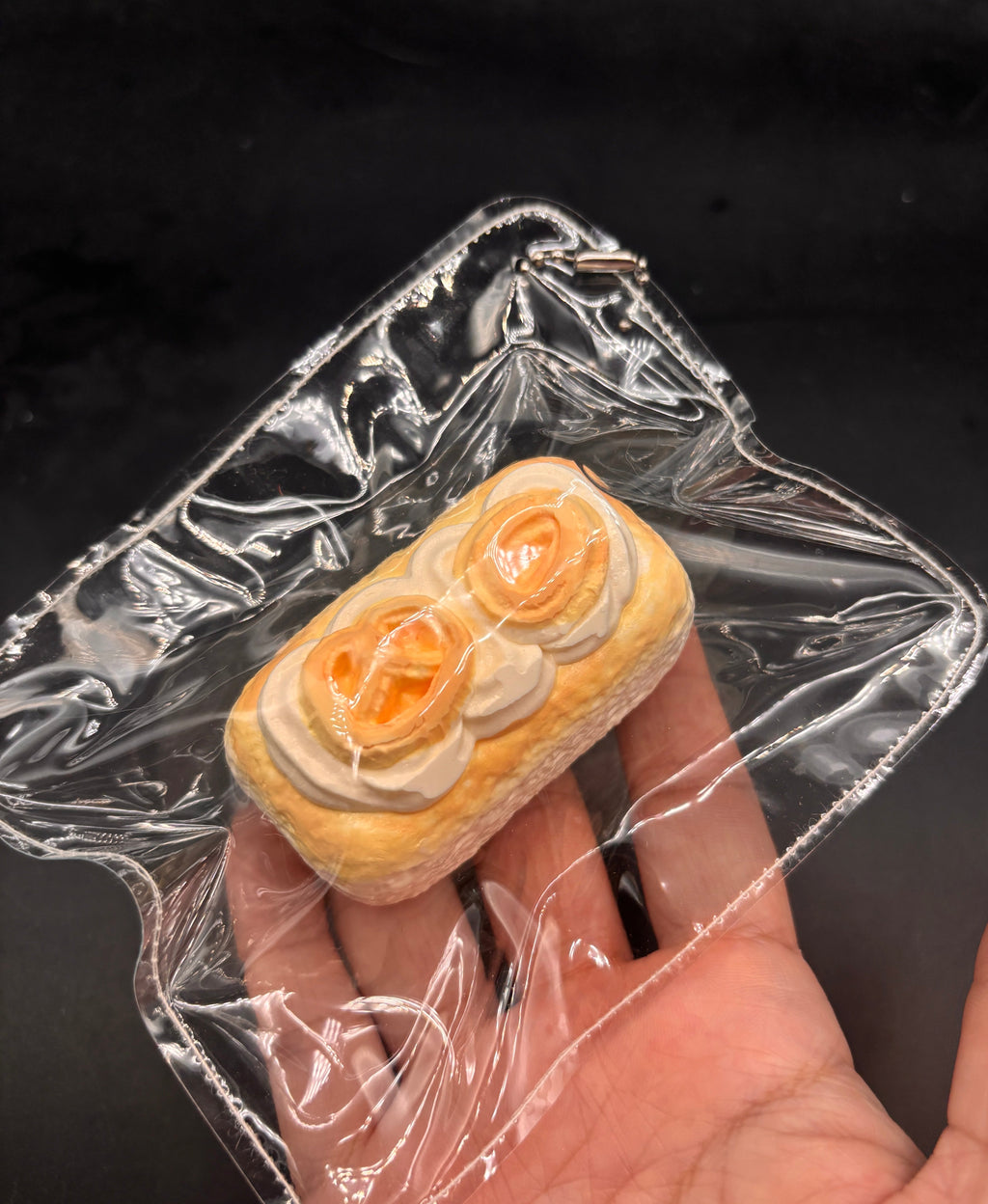 Cute small keychain food series- sponge cake biscuits taba squishy