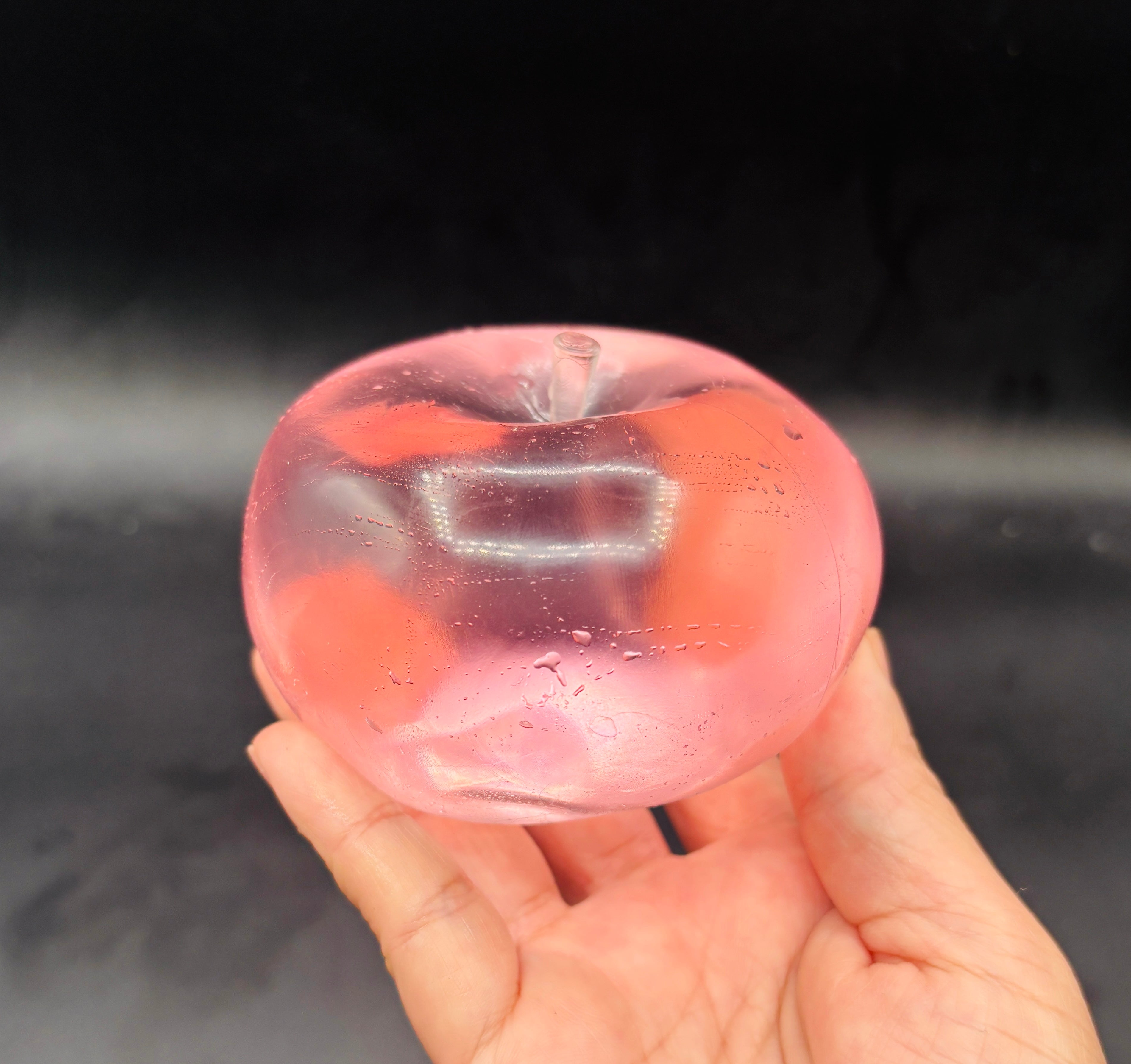 Large clear Vaseline Apple soft moldable