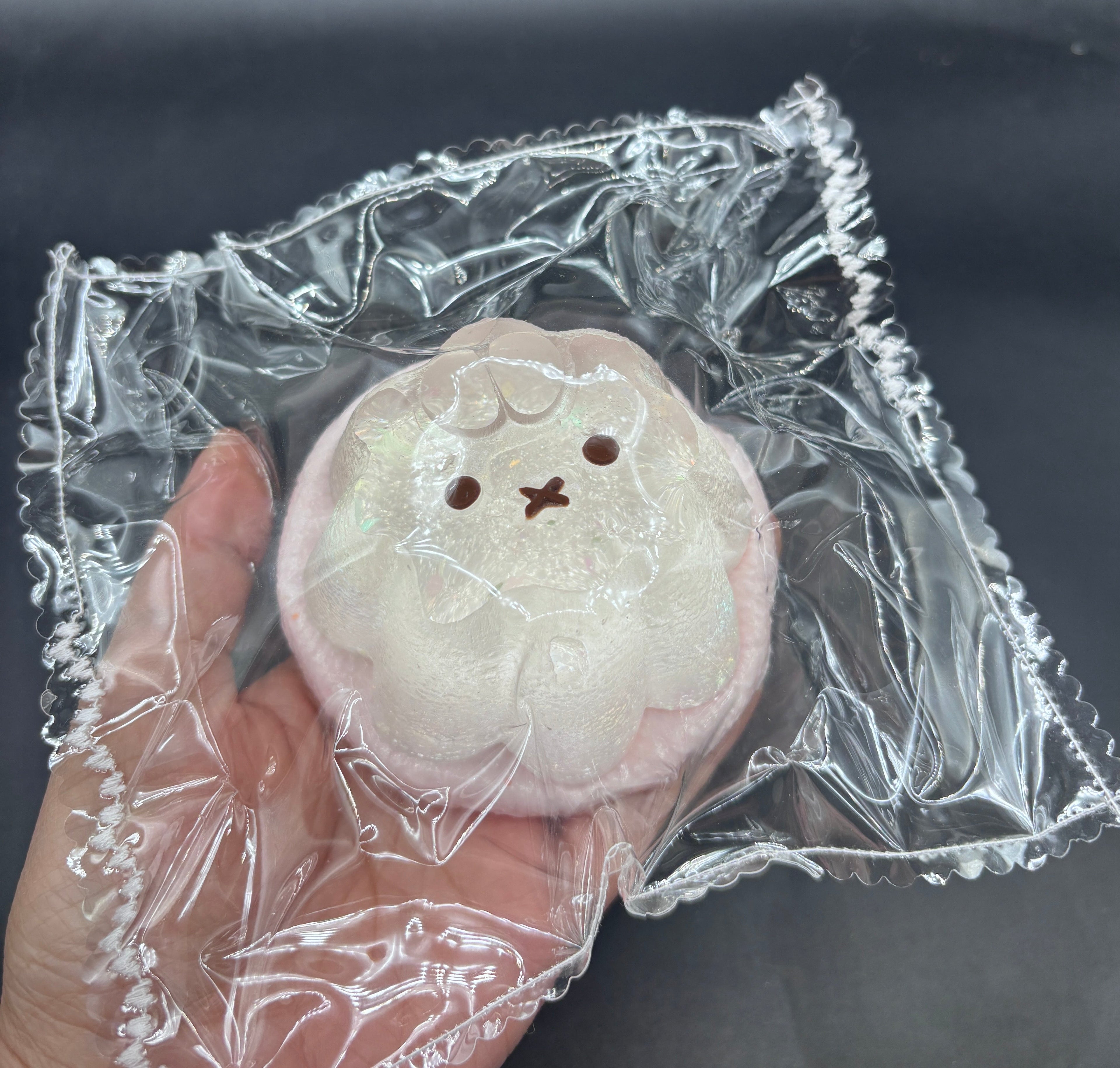 Clear cream Large Miffy jello soft taba squishy