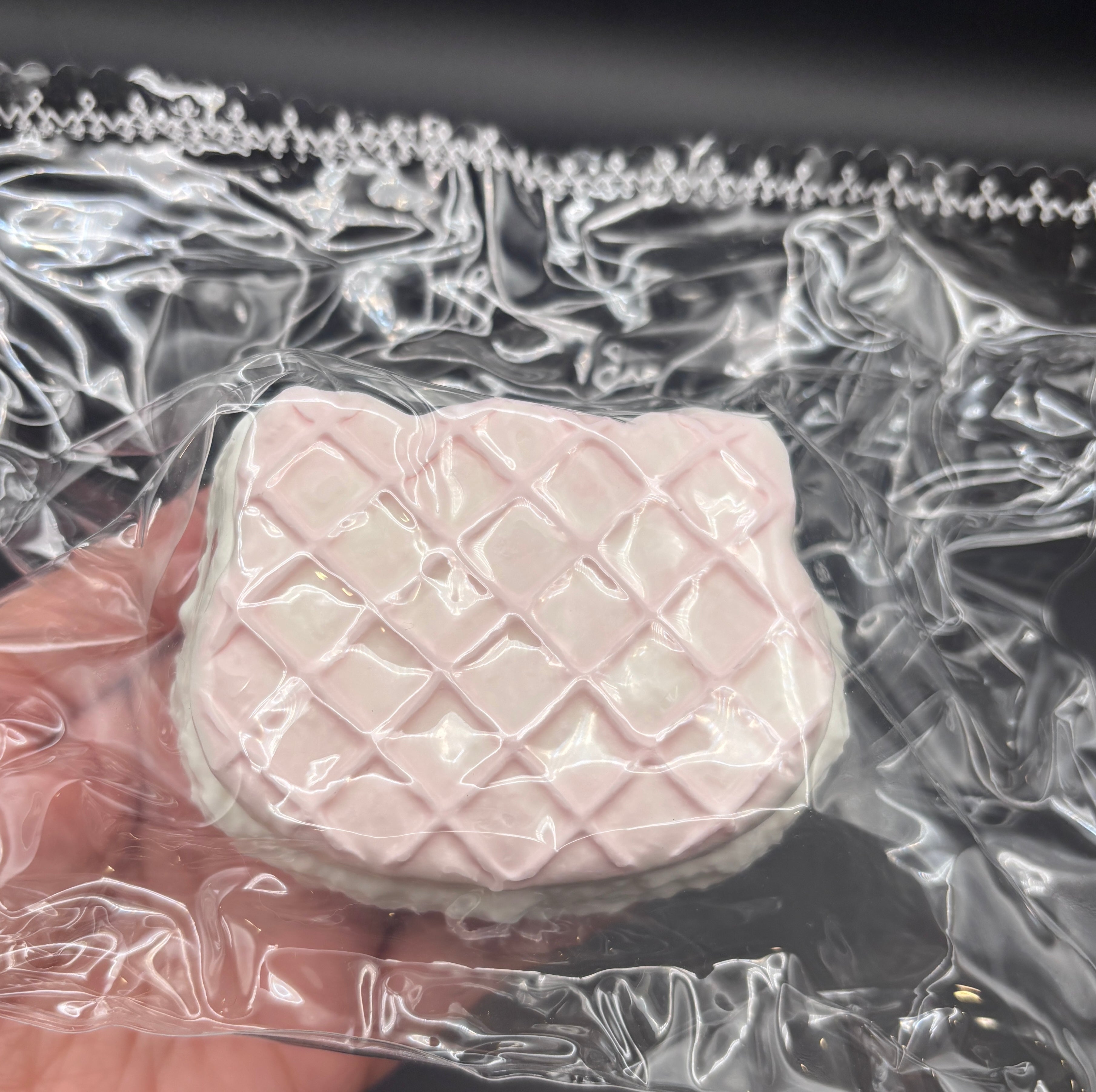 frozen butter textured kitty waffle layer (read des!) Taba Squishy Toy
