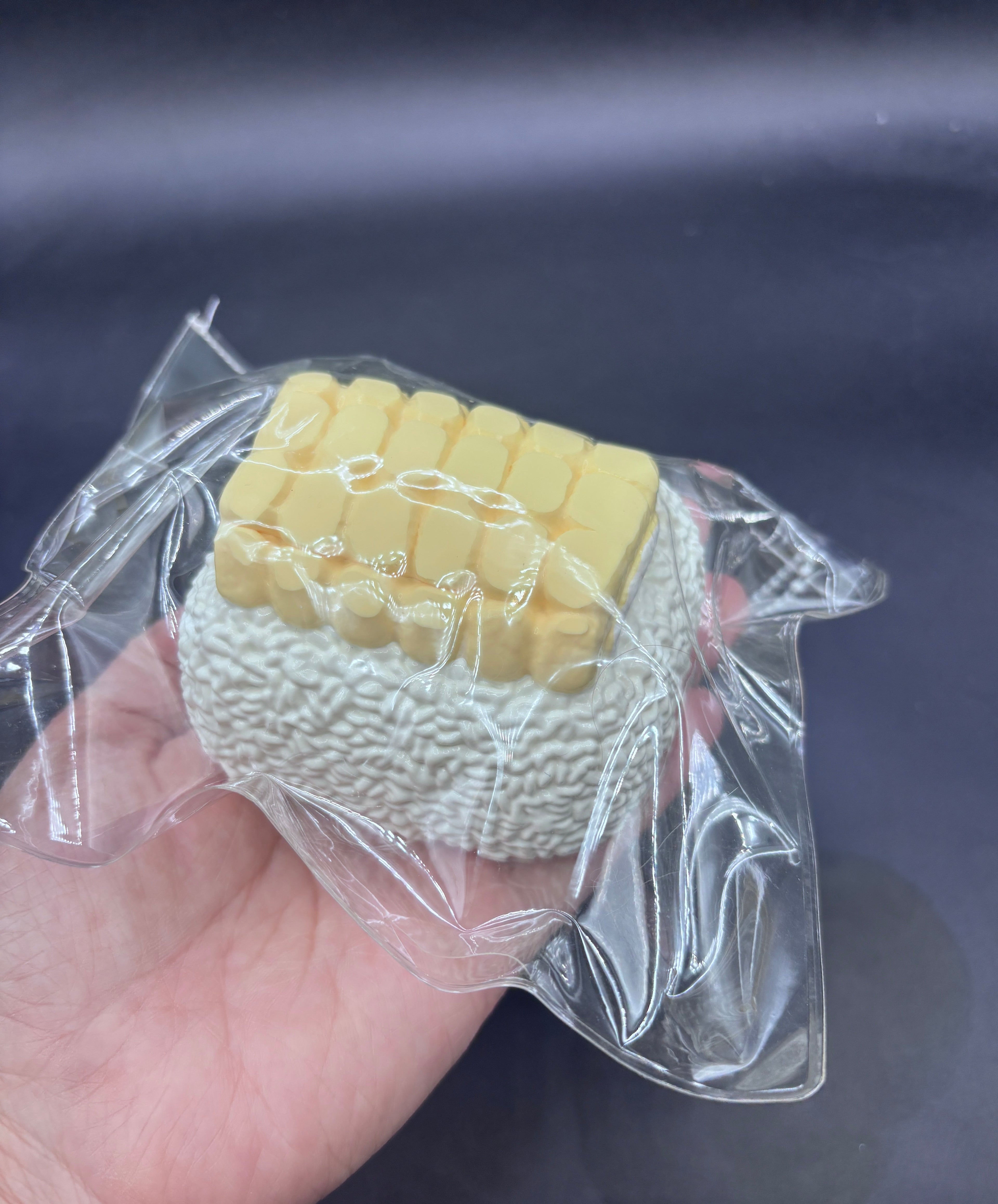 Thick corn on rice sushi taba squishy