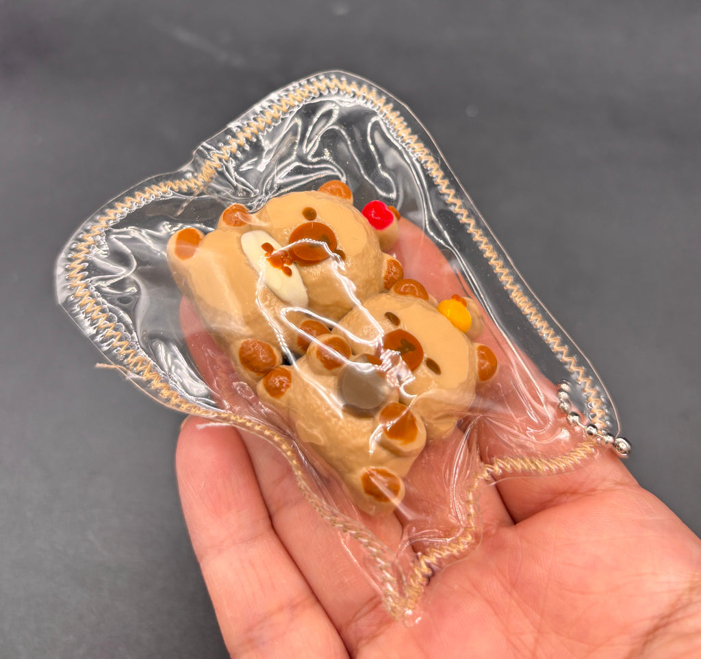 Capybara twins set mini taba squishy keychain