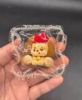 Cute Brown puppy with a hat mini keychain taba squishy