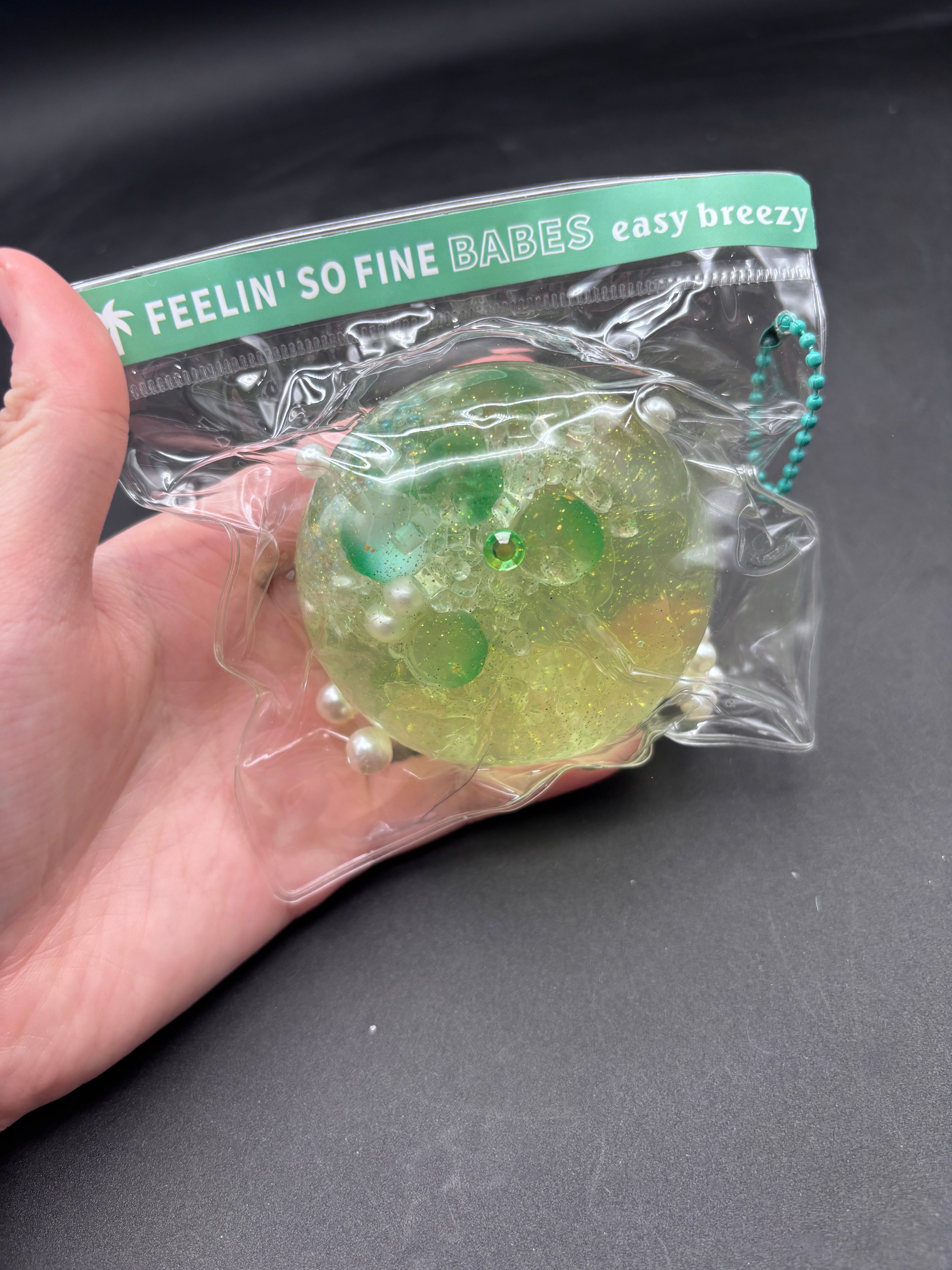 Large green candy slime stress ball
