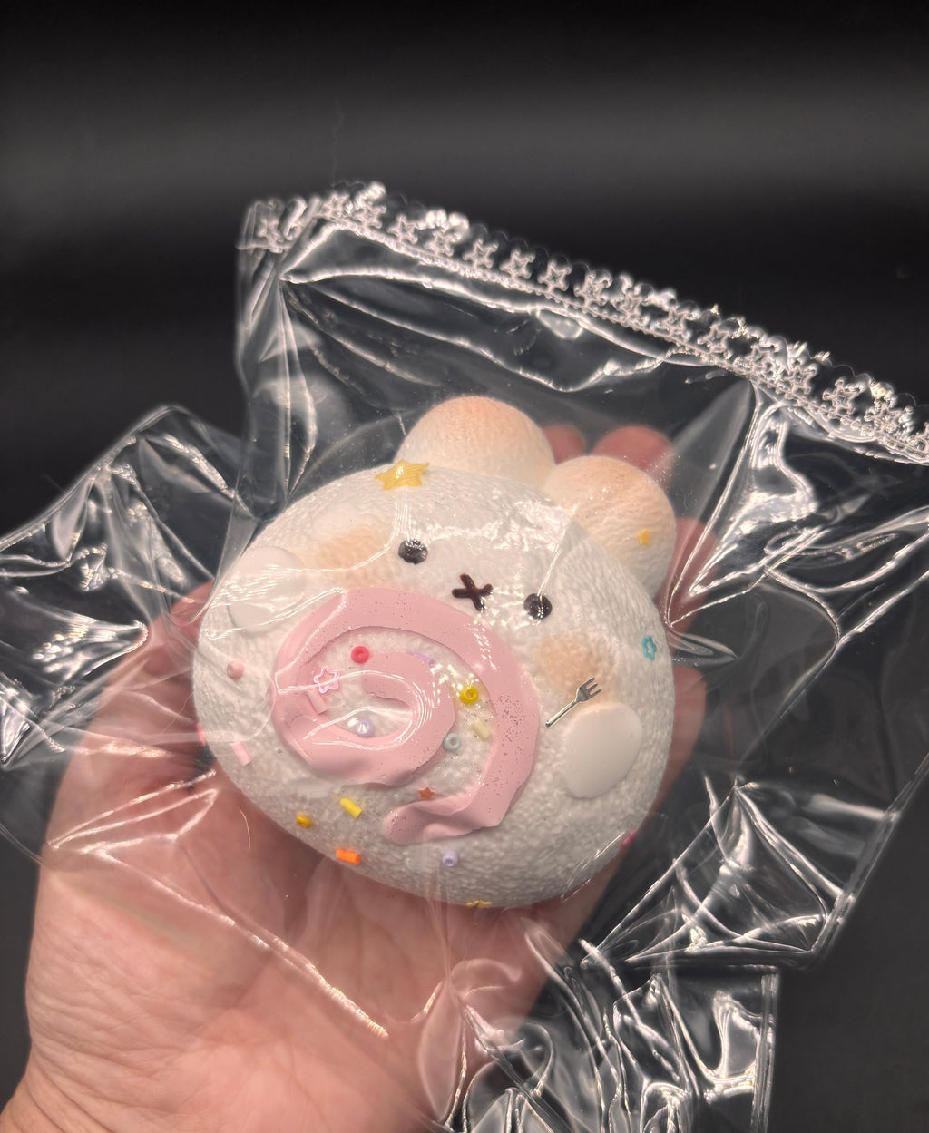 Large cute frozen butter  bun  taba squishy