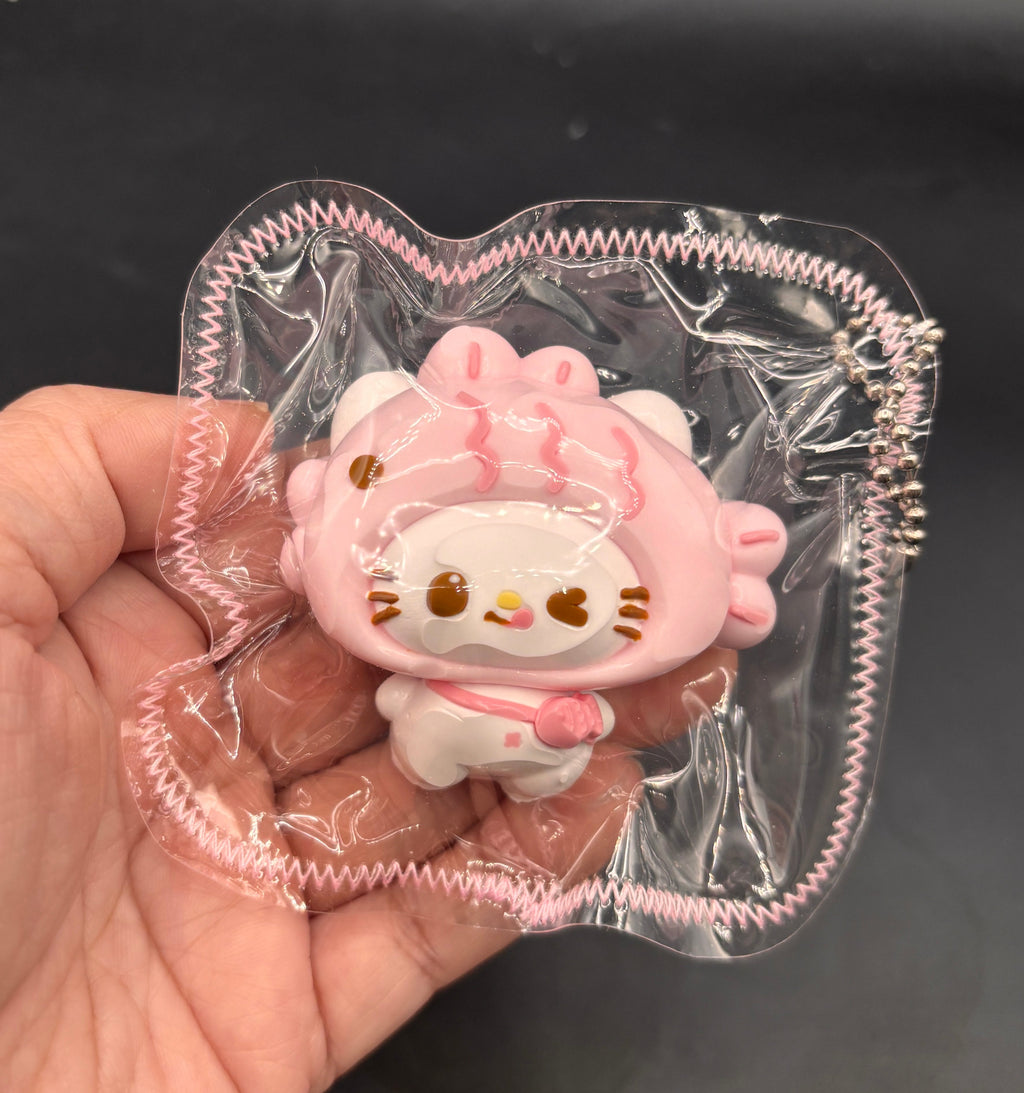 Mini kitty takoyaki keychain cute  taba squishy